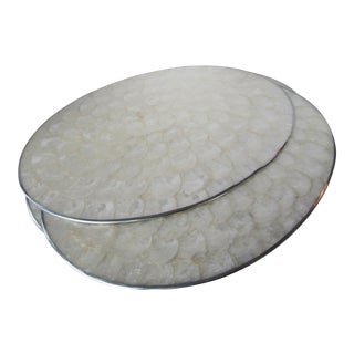 Vintage Genuine Capiz Shell Placemats - 4 Pieces For Sale