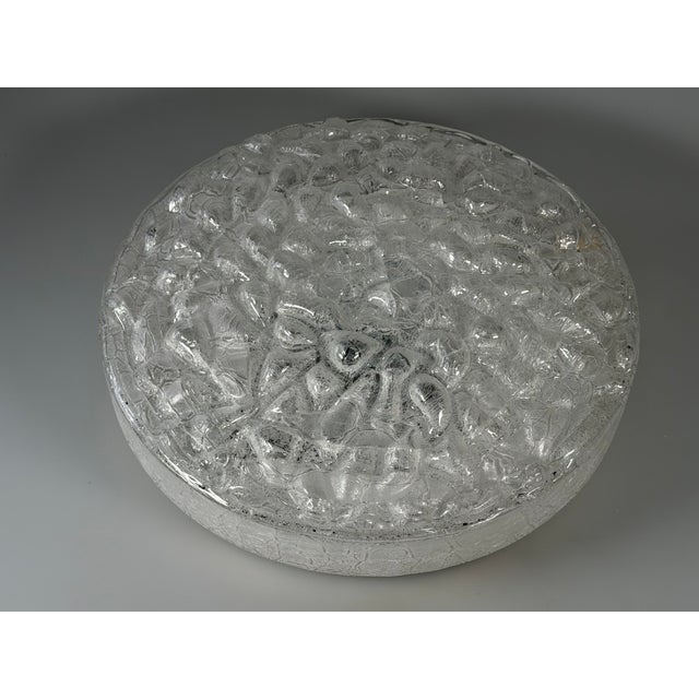Space Age Ceiling Lamp in Ice Glass from Doria Leuchten, Germany, 1970s For Sale - Image 12 of 18