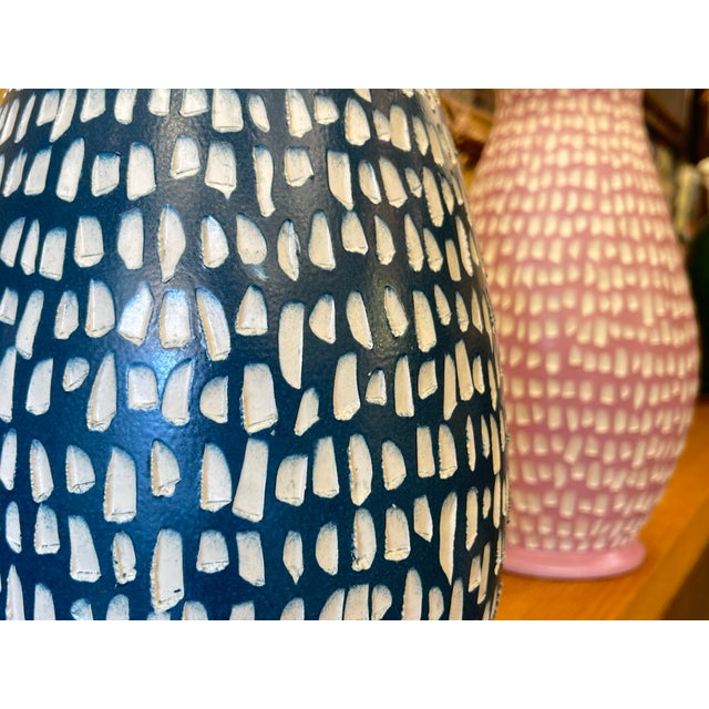 Painted Ceramic Lamps, 1970s, Set of 2 For Sale - Image 10 of 13