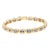 6.01 Carat Genuine Tanzanite Tennis Bracelet in Solid 14k Yellow Gold For Sale
