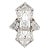 Antique Edwardian Diamond Ring Platinum Flower Design Vintage Plaque Jewellery 5 size 5 For Sale