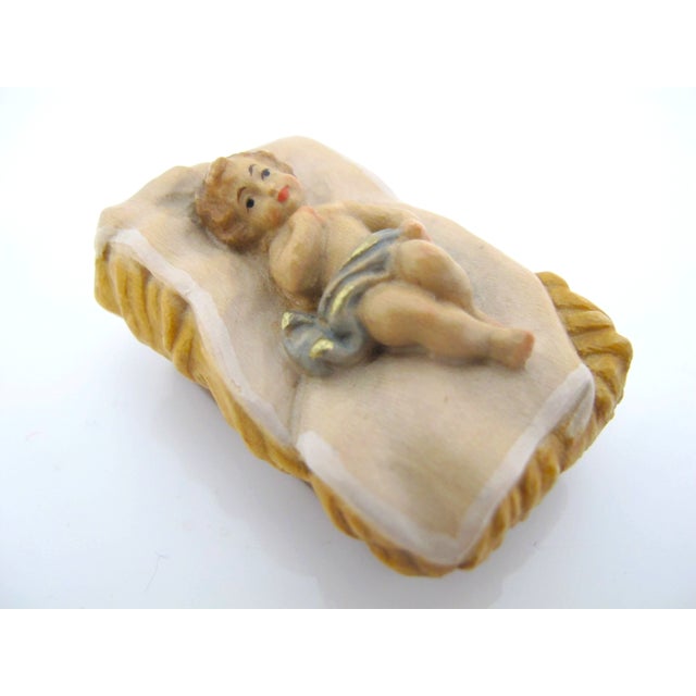 Mid 20th Century Anri Italy Karl Kuolt Baby Jesus Nativity Manger Christmas Figurine For Sale - Image 5 of 8
