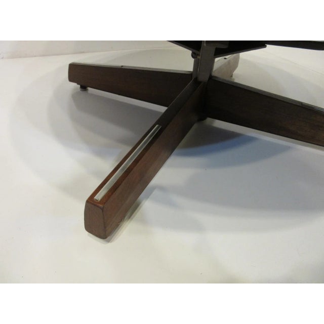 Mid 20th Century Dunbar Styled Mid-Century Modern Upholstered Swiveling Ottoman For Sale - Image 5 of 7