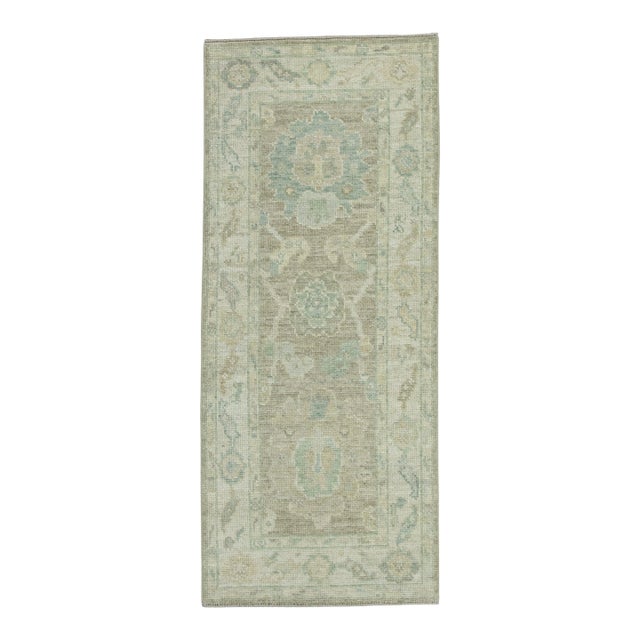 Turkish Oushak Rug 2'2"x 5'2" #19445 For Sale