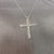 Natural Diamond Cross Pendant with Chain 17" 14k W Gold 0.25 CT Certified For Sale - Image 10 of 14
