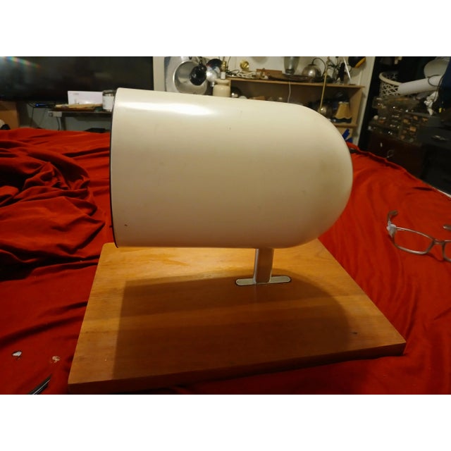 This lamp is custom made in the style of the 1970's ,designed to function both as an excellent wall lamp and floor lamp...