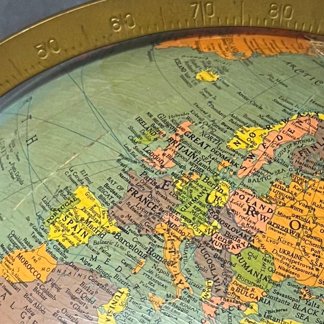 Replogle 1950s Mid-Century Modern Standing Globe For Sale - Image 11 of 17