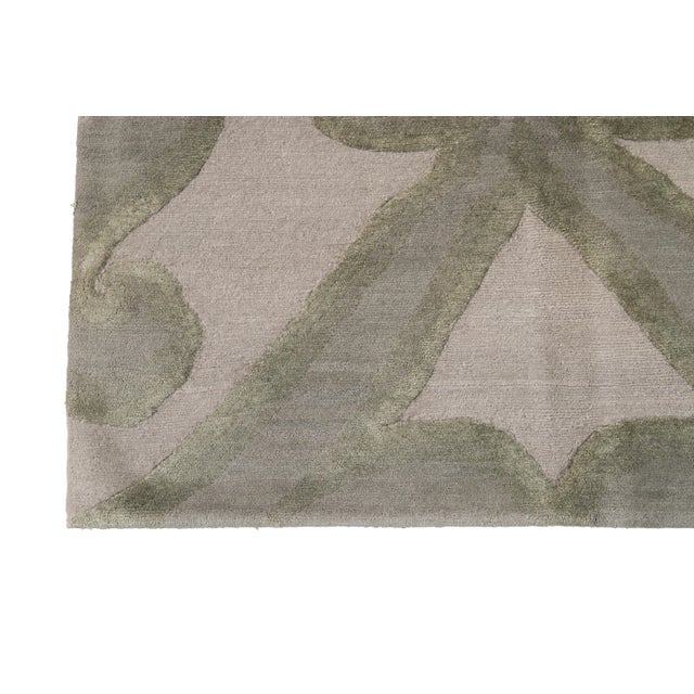Gray 21st Century Contemporary Modern Tibetan Rug For Sale - Image 8 of 13
