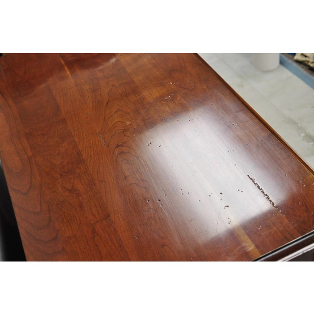 Vintage Georgian Cherry 3 Drawer Block Front Bachelor Chest Dresser by Harden For Sale - Image 10 of 18