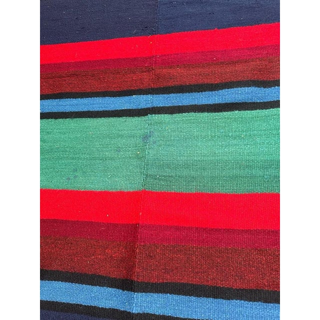 Black Large Vintage Mexican Rug, 1960s For Sale - Image 8 of 18