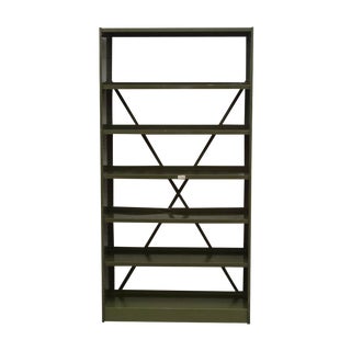 Industrial Military Sheet Metal Bookshelf For Sale