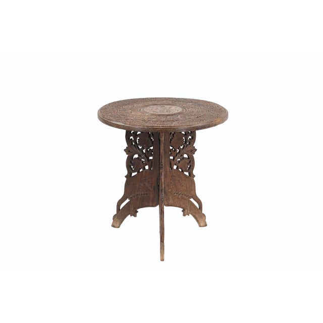 Indian Vintage Moroccan Style Side Table For Sale - Image 3 of 3