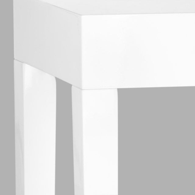 Modern Mid Scandinavian Lacquer Console Table in White For Sale - Image 3 of 5