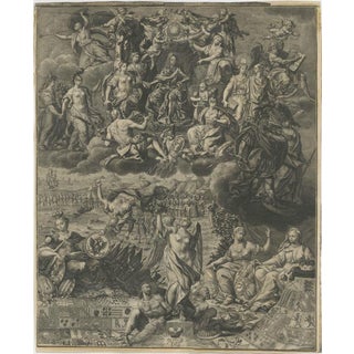 Allegory of Emperor Charles VI and the Habsburg Monarchy, 1720, Engraving For Sale