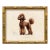 Reproduction Art Print of Vintage "World of Dogs" Illustration (Brown Poodle), Framed For Sale