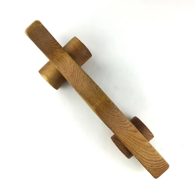 Vintage Wood Toy Push Sports Car For Sale - Image 4 of 10