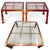 Copper Rare 1970s Hollywood Regency Flamed Burl Wood, Copper, Brass, and Glass 4-Piece Table Set For Sale - Image 8 of 12