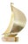 Vintage Brass Sailboat Sculpture For Sale