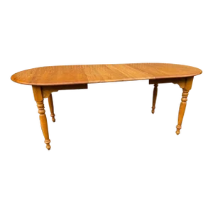 Vintage S Bent & Bros Early American Style Oak Extendable Breakfast Dining Table