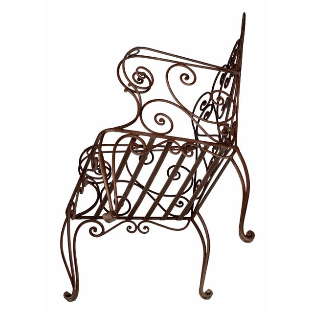 Vintage Wrought Iron Garden Chairs, Set/3 For Sale - Image 9 of 12