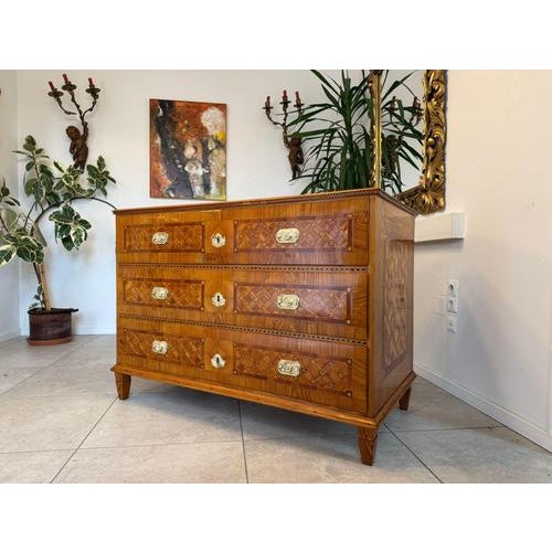 Baroque Baroque Walnut Veneer Shop Chest with Marquetry For Sale - Image 3 of 18
