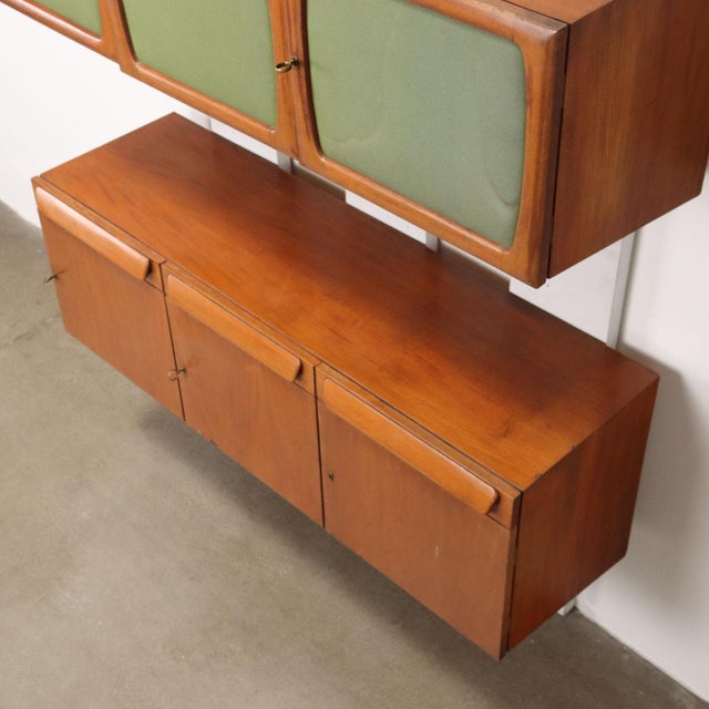 Vintage Wall Units in Teak and Mahogany with Drawers, Italy, 1960s, Set of 2 For Sale - Image 11 of 14