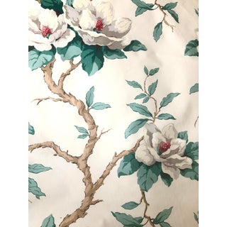 Vintage Traditional Schumacher “Magnolia Blossom” Fabric - 7 Yards For Sale