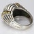 Metal Mid 20th Century Lagos Caviar Sterling Silver & 18k Gold Dome Ring - Size 7.75 For Sale - Image 7 of 10
