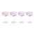 Audrey 4-Piece Set Hand Etched Coupe Glasses, Blush Luster For Sale