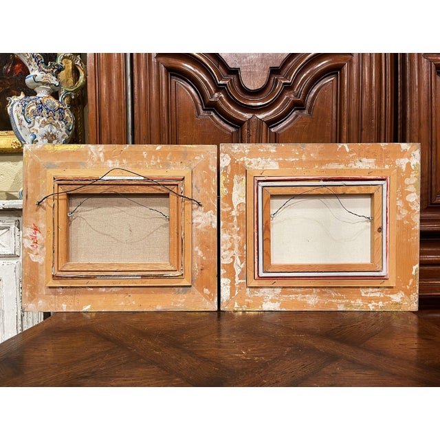Pair of Mid-Century Paris Street Scene Oil Paintings Signed Robert Lebron For Sale - Image 16 of 18