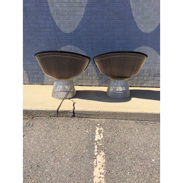 Metal Platner Lounge Chairs, Pair, by Warren Platner for Knoll, 1966 For Sale - Image 7 of 11