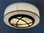 Contemporary Orbit Drum Flush Mount Ceiling Light For Sale - Image 3 of 11