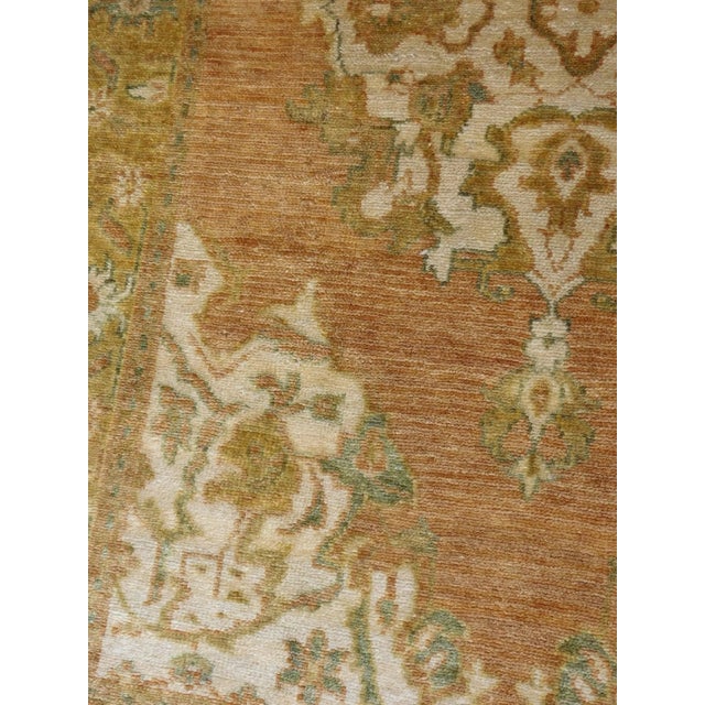 Textile Hand-Knotted Oushak Style Rug. 4' X 5’8” For Sale - Image 7 of 13