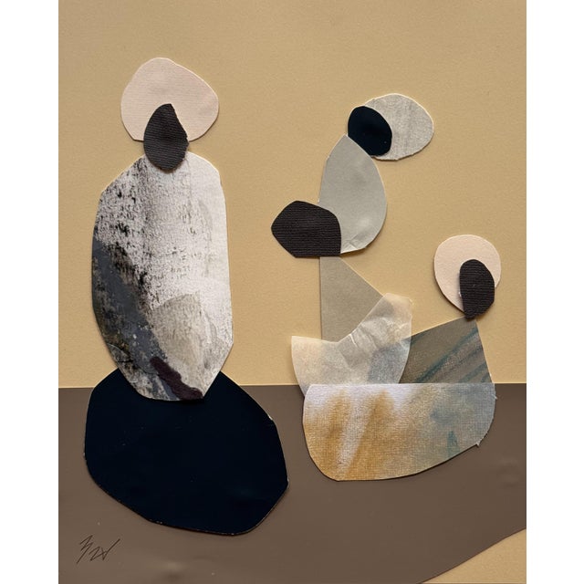 2020s "Vessel 8" Original Mixed-Media Framed Collage on Paper by Zac Woodiel For Sale - Image 5 of 10