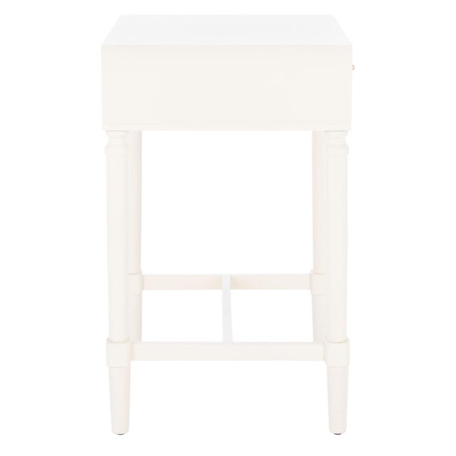 Estella 1 Drawer Accent Table in White For Sale - Image 10 of 11