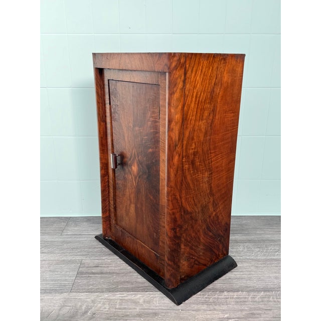Antique Art Deco Wooden Nightstand, 1930s For Sale - Image 3 of 18