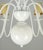 Mid 20th Century Restored Vintage Cottage White Steel Six Arm Chandelier For Sale - Image 5 of 10