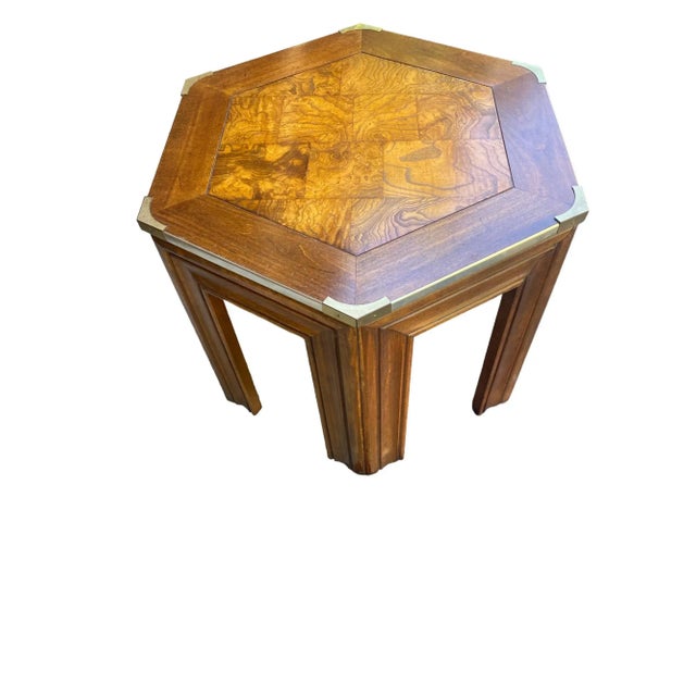 Hexagonal End Table | Chairish