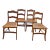 1900 - 1909 Set of 4 Early American Ladderback Maple Chairs For Sale