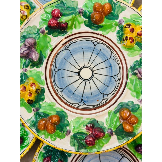 Colorful Italian Plates, Set of Five For Sale - Image 4 of 5