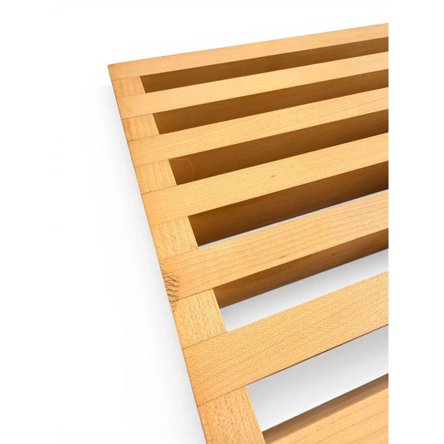 Late 20th Century Authentic Herman Miller Slated Bench /Coffee Table For Sale - Image 12 of 13