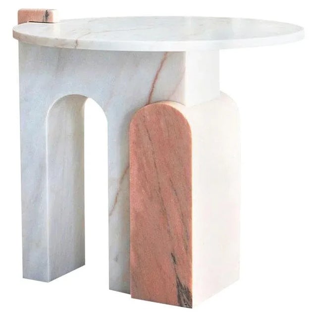Not Yet Made - Made To Order Pink Marble Side Table by Dovain Studio For Sale - Image 5 of 5