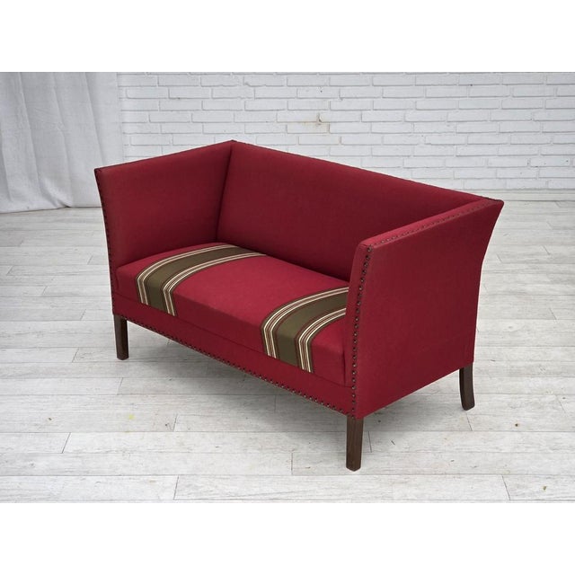 Vintage Danish Two-Seater Sofa in Wool and Ash, 1970s For Sale - Image 13 of 17