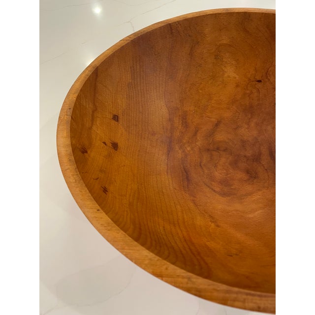 Vintage Wooden Dough Bowl - Hand-Carved From a Single Piece of Wood For Sale - Image 4 of 9