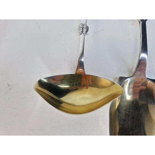 Danish Serving Spoons by Christian F. Heise, 1916, Set of 2 For Sale - Image 3 of 8