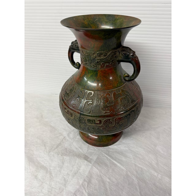 Antique Japanese Bronze Ikebana Vessel For Sale - Image 4 of 14