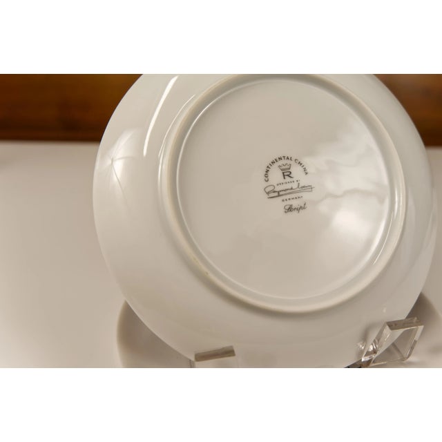 Mid-Century Modern 1950s Mid Century Modern Raymond Loewy for Rosenthal Script Salad Plates Set of 7 For Sale - Image 3 of 5