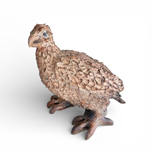 Mid-Century Modern Vintage Life-Size Pottery Bird For Sale - Image 3 of 9