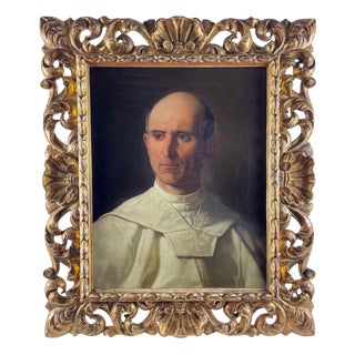 Luigi Mussini, Portrait of a Dominican Father, 1860s, Oil on Canvas For Sale