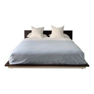 Italian Designer Bedframe & Headboard - Molteni & C Levante Low Profile King Size Bed For Sale
